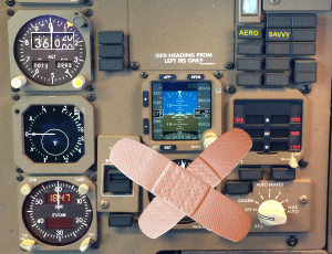 Bandaid on front panel